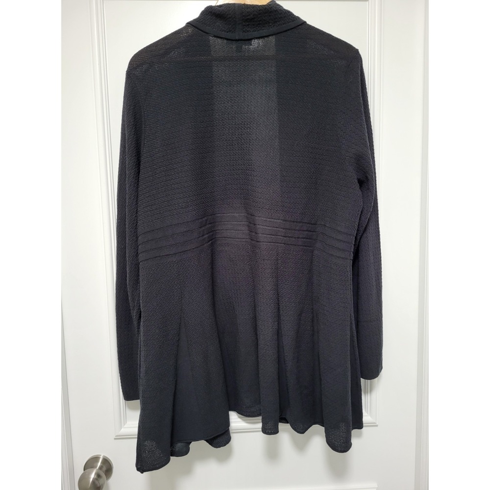 Habitat Black Lightweight Mid Length Open Cardigan Sweater 2X - Picture 5 of 9